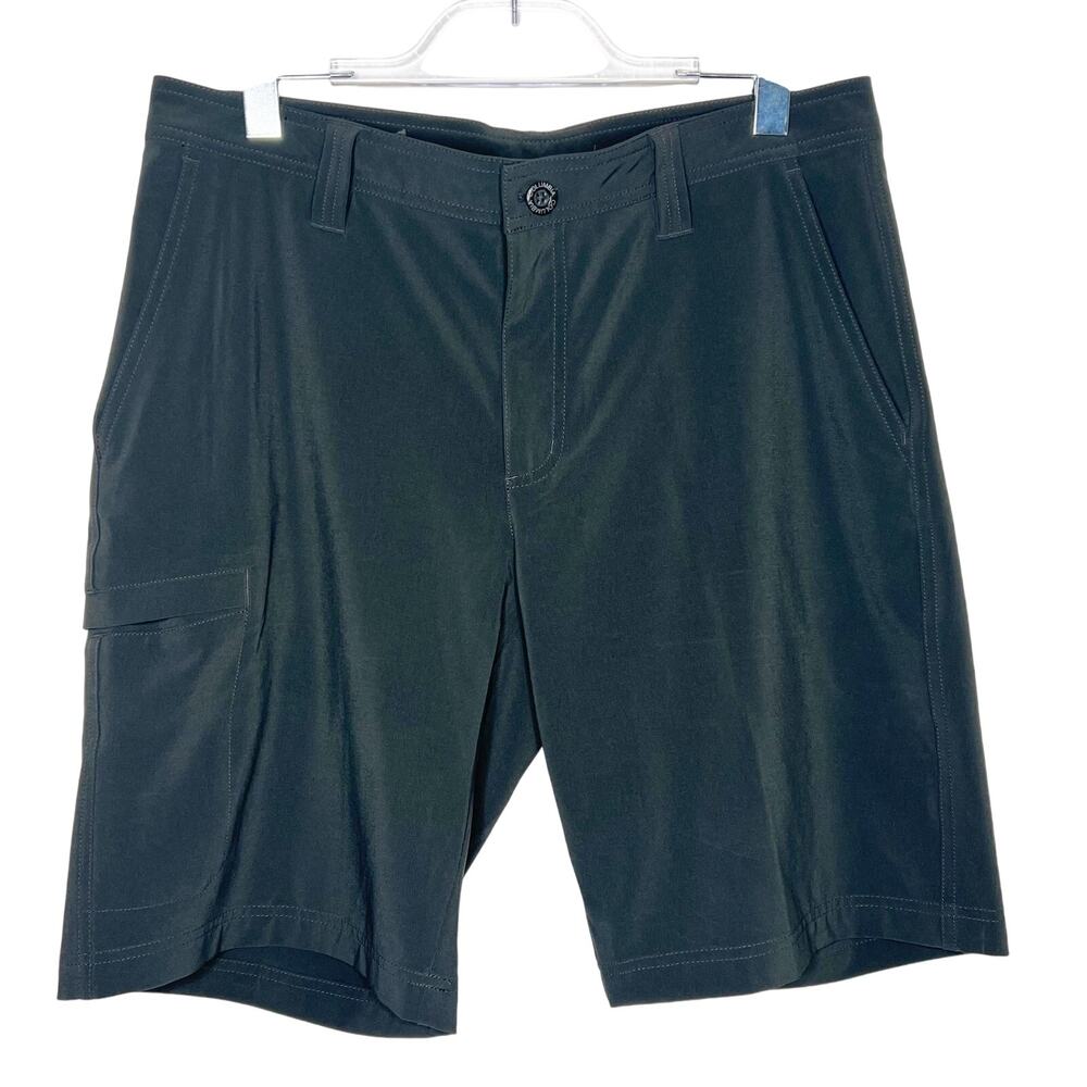 COLUMBIA Dri Wick Board Short Mid Rise Straight Regular Fit Green Size 34W x 10L